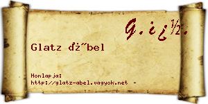 Glatz Ábel névjegykártya
